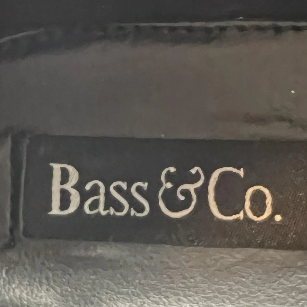 Bass & Co Shoes Mens 13 Black Linden Derby Oxford Dress Square Toe New